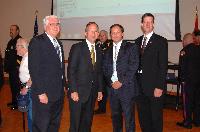 Left to Right: Dr. Denis Onieal, Superintendent National Fire Academy, DE Governor Jack Markell, Bill Troup Project Officer USFA, Brian Montgomery US DOJ at the Slow Down Move Over Premier