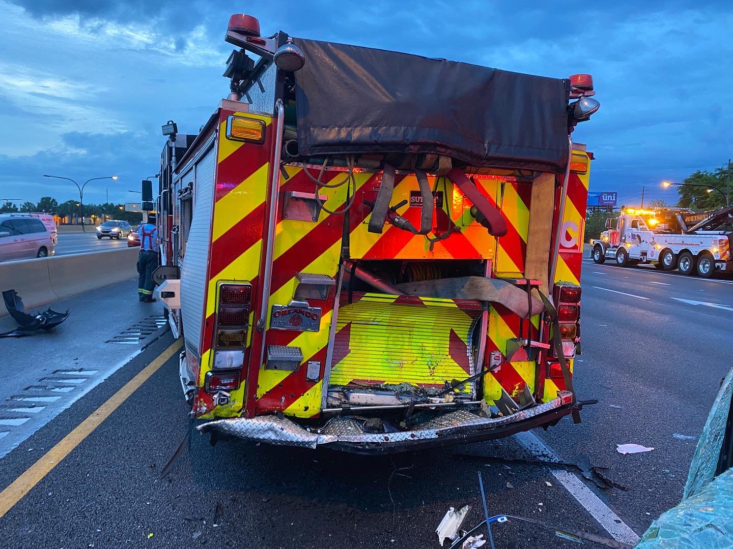 Orlando FD Engine Struck